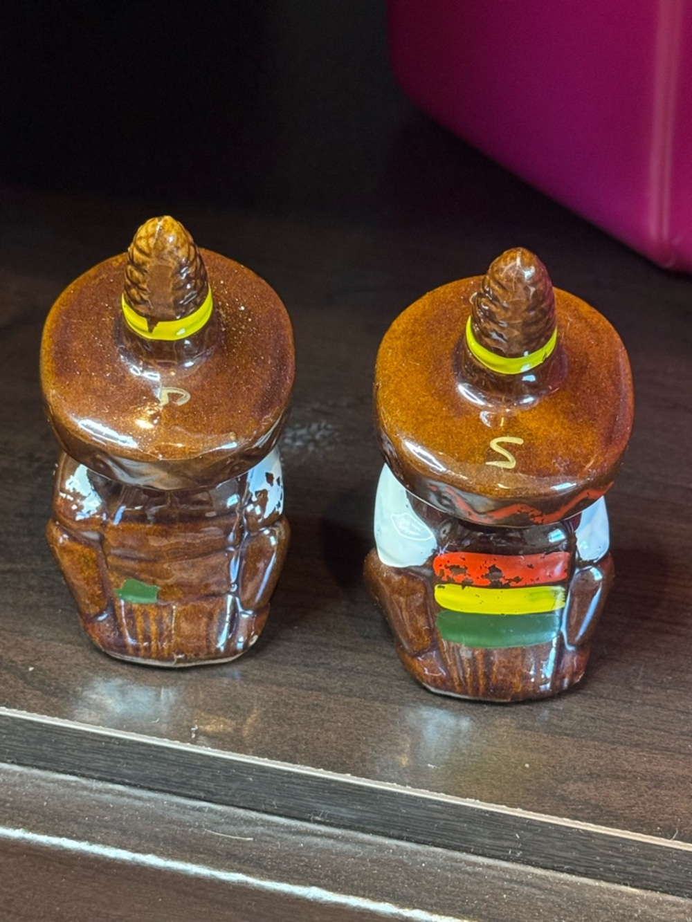 VINTAGE Mexican Siesta Men Ceramic Salt & Pepper Shakers